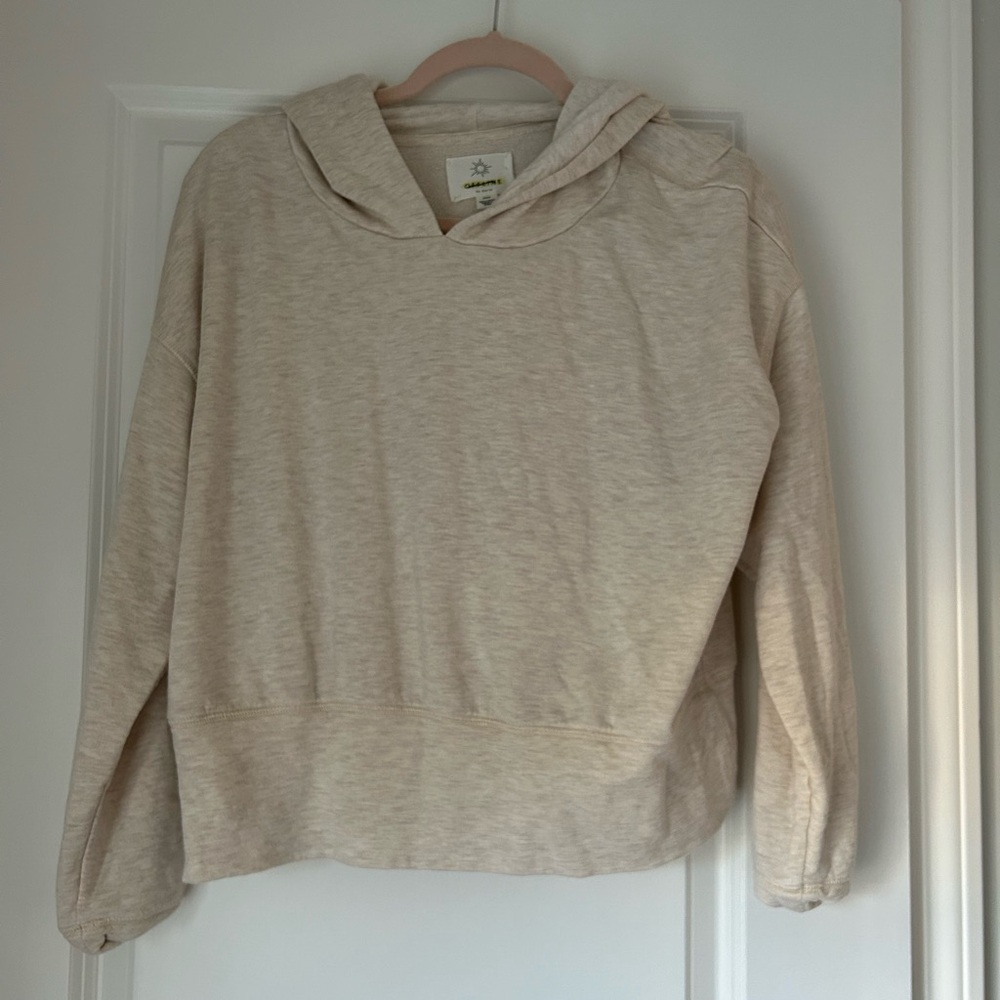 Aerie Tan Pullover Hoodie with Long Sleeves